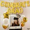Graduation Decorations 2026 | Gold Congrats Grad Balloons - 16 Inch | Congrats Grad Banner For Graduation Decorations 2026 | Congratulations Banner | Gold Graduation Balloons, KatchOn